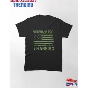 Veterans For Harris Military Gift Vote Kamala Classic Tshirt